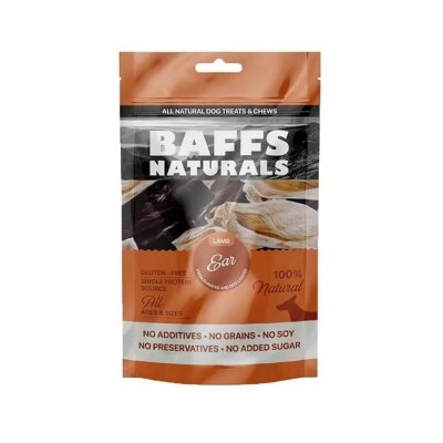 Baffs Kurutulmuş Kuzu Kulağı Köpek Çiğneme Ödülü 100 g