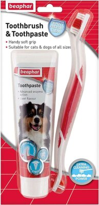 Beaphar Köpek Diş Fırçası ve Diş Macunu Seti 100 gr