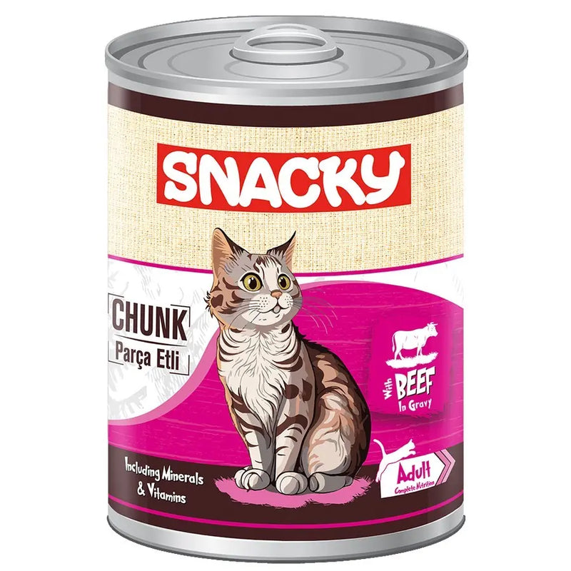 Snacky Sığır Etli Parça Yetişkin Kedi Konservesi 400 gr