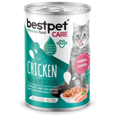 Tüy Yumağı Kontrollü Tavuklu Yetişkin Kedi Konservesi 400 gr