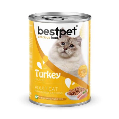 Bestpet Jöleli Hindi Etli Yetişkin Kedi Konservesi 400 gr