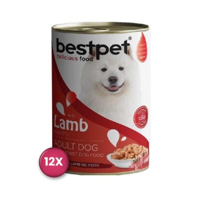 Bestpet Jöle İçinde Parça Kuzu Etli Köpek Konservesi 400 gr x 12 Adet