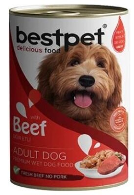 Bestpet Jöleli Parça Sığır Etli Yetişkin Köpek Konservesi 400 gr