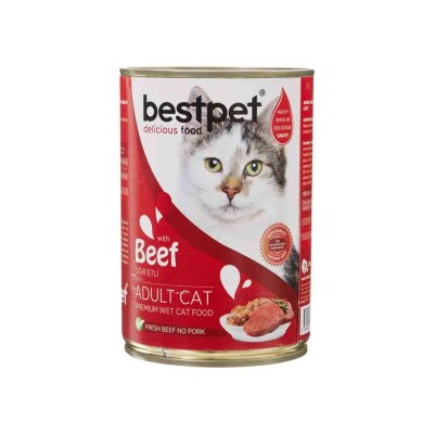 Bestpet Jöleli Sığır Etli Yetişkin Kedi Konservesi 400 gr