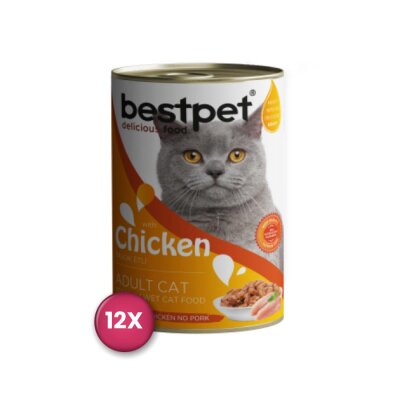 Bestpet Tavuklu Yetişkin Kedi Konservesi 400 gr x 12