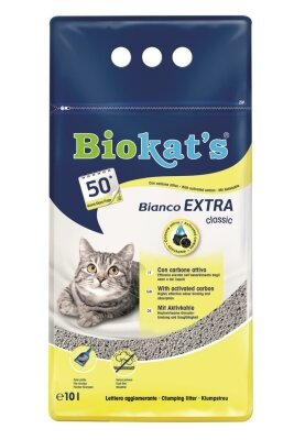 Aktif Karbonlu Topaklanan Beyaz Bentonit Kedi Kumu 10 L
