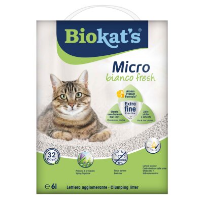 Biokat's Micro Bianco Fresh İnce Topaklanan Kedi Kumu 6 L