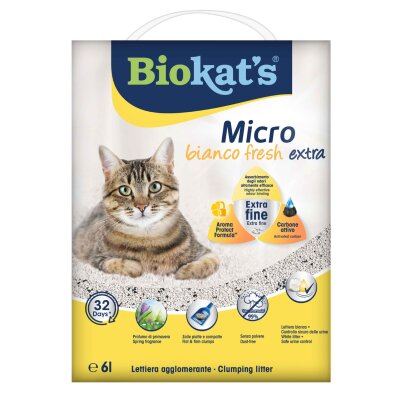 Biokat's Micro Bianco Fresh Extra İnce Topaklanan Kedi Kumu 6 L