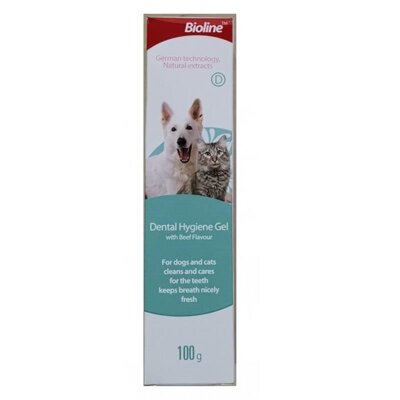 Bioline Biftek Aromalı Kedi ve Köpek Ağız Bakım Jeli 100 ml