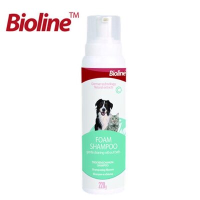 Bioline Susuz Köpük Şampuan Kedi ve Köpek 220 gr