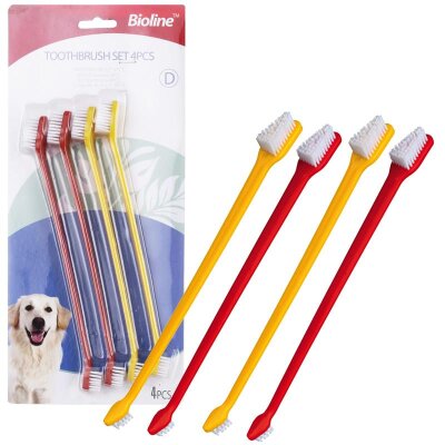 Çift Taraflı Köpek Diş Fırçası 4'lü Set