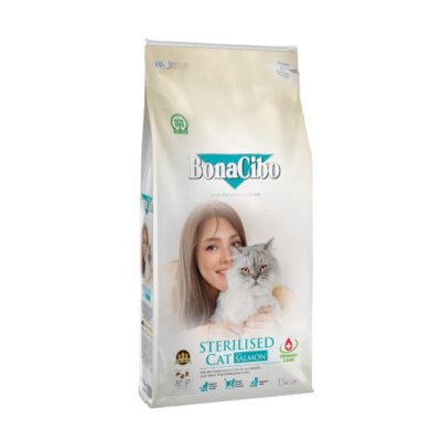 BonaCibo Light Somonlu Kısırlaştırılmış Yetişkin Kedi Maması 15 kg