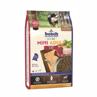Bosch Mini Kuzulu Glutensiz Küçük Irk Yetişkin Köpek Maması 3 kg