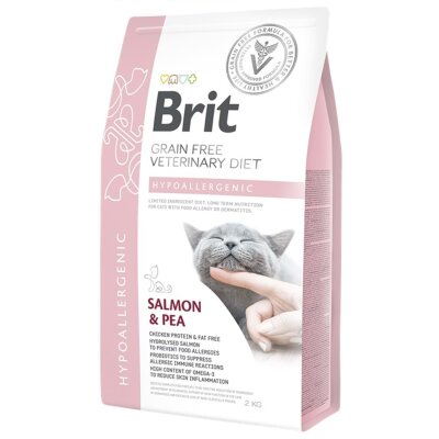 Brit Vet Diet Somonlu Tahılsız Hipoalerjenik Kedi Maması 2 kg