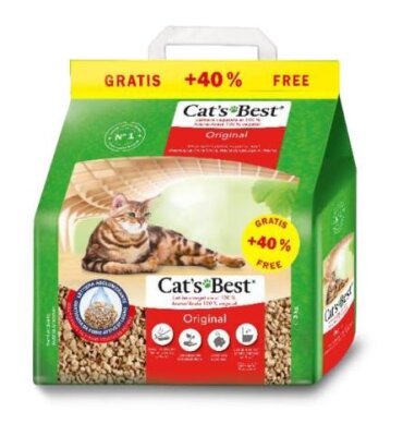 Cats Best Original Klozete Atılabilir Doğal Kedi Kumu 5+2 L