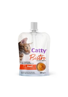 Catty Bistro Tahılsız Dana Etli Kedi Krema Ödülü 100 gr
