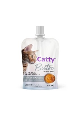 Catty Bistro Ördekli ve Balkabaklı Kedi Krema Ödülü 100 gr