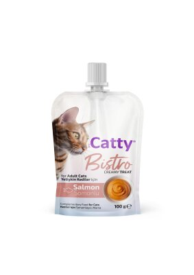 Catty Bistro Tahılsız Somonlu Kedi Krema Ödülü 100 gr