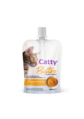 Catty Bistro Tavuklu ve Havuçlu Kısır Kedi Krema Ödülü 100 gr