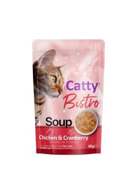 Catty Bistro Tavuklu Kızılcıklı Kedi Çorbası 40 gr