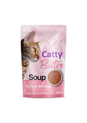 Catty Bistro Ton Balıklı Karidesli Kedi Çorbası 40 gr
