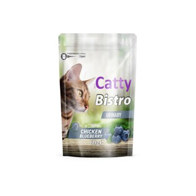 Catty Bistro Üriner Tavuklu Yaban Mersinli Kedi Ödülü 60 gr