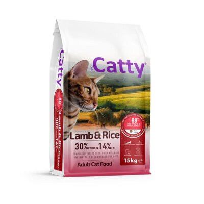 Catty Kuzulu ve Pirinçli Yetişkin Kedi Maması 15 kg