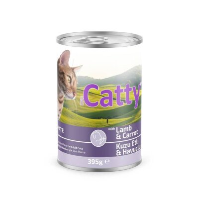 Catty Kuzu Etli ve Havuçlu Pate Yetişkin Yaş Kedi Maması 395 gr