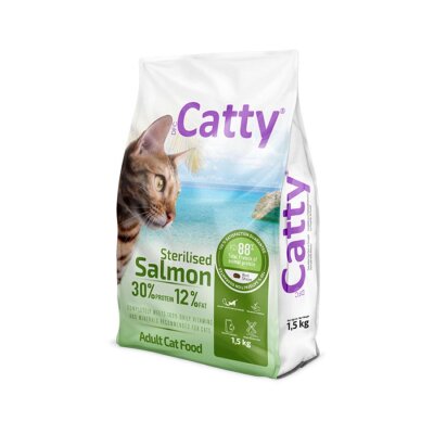 Catty Somonlu Kısırlaştırılmış Yetişkin Kedi Maması 1,5 kg