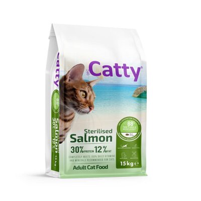 Catty Somonlu Kısırlaştırılmış Yetişkin Kedi Maması 15 kg
