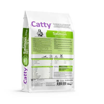Catty Somonlu Kısırlaştırılmış Yetişkin Kedi Maması 15 kg