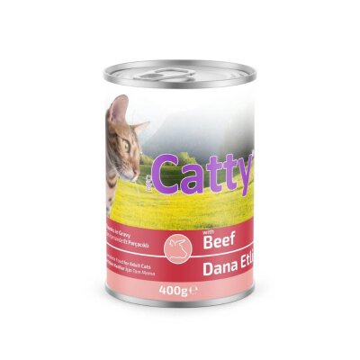 Catty Sos İçinde Dana Etli Yetişkin Yaş Kedi Maması 400 gr