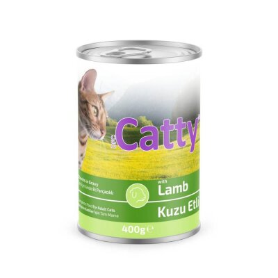 Catty Sos İçinde Kuzu Etli Yetişkin Yaş Kedi Maması 400 gr