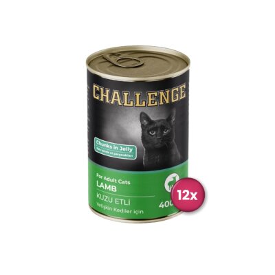 Challenge Kuzu Etli Yetişkin Kedi Konservesi 400 gr x 12