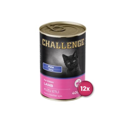 Challenge Kuzu Etli Pate Yavru Kedi Konservesi 400 gr x 12