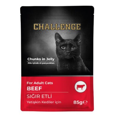 Challenge Sığır Etli Dilimli Yetişkin Kedi Konservesi 85 gr