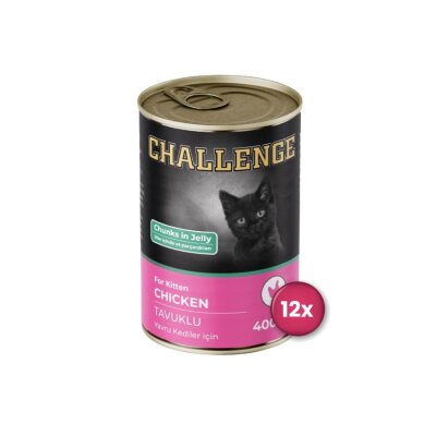 Challenge %60 Tavuklu Yavru Kedi Konservesi 400 gr x 12