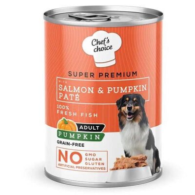 Chef's Choice Tahılsız Somon Balkabaklı Ezme Köpek Konservesi 400 gr