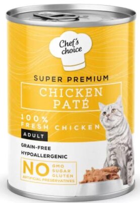 Chef's Choice Tavuklu Tahılsız Ezme Kedi Konservesi 400 gr