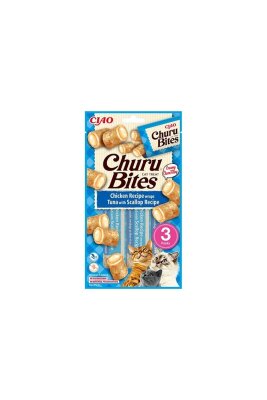 Ciao Churu Tavuk Sargılı Deniz Tarak-Ton Balıklı Kedi Ödülü 3 x 10 gr
