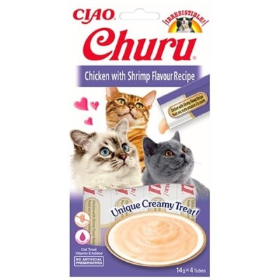Tavuklu ve Karidesli Krema Kedi Ödülü 4 x 14 gr
