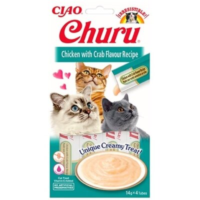 Tavuklu ve Yengeçli Krema Kedi Ödülü 4 x 14 gr