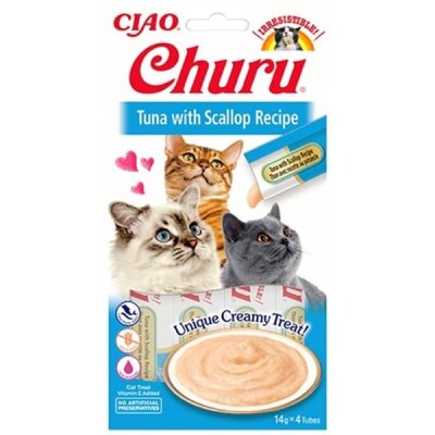 Ton Balıklı ve Deniz Taraklı Krema Kedi Ödülü 4 x 14 gr
