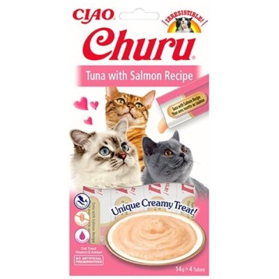 Ton Balıklı ve Somonlu Krema Kedi Ödülü 4 x 14 gr