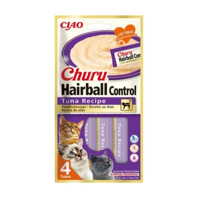 Ciao Churu Tüy Yumağı Kontrollü Ton Balıklı Krem Ödül 4 x 14 gr