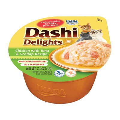 Ciao Dashi Tavuk Ton ve Deniz Taraklı Sıvı Kedi Çorbası 70 gr