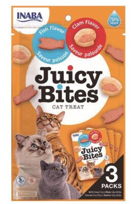 Ciao Juicy Bites Balık ve İstiridyeli Yumuşak Kedi Ödülü 3 x 11,3 gr