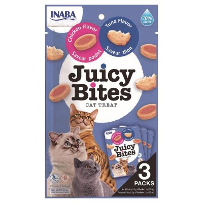 Ciao Juicy Bites Tavuk ve Ton Balıklı Yumuşak Kedi Ödülü 3 x 11,3 gr