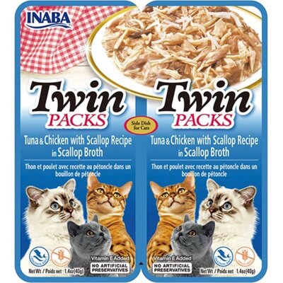 Ciao Twins Churu Ton-Tavuk-Deniz Taraklı Kedi Çorbası Ödülü 2x40 gr