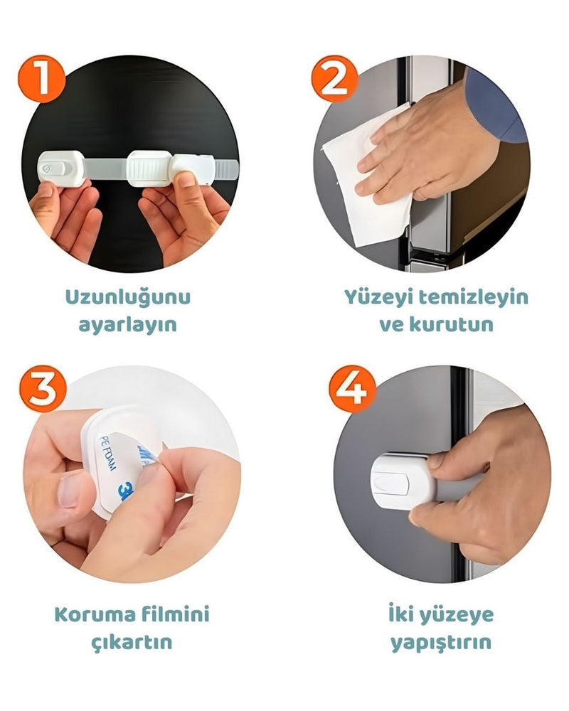 Kilidin dört adımda takılışı